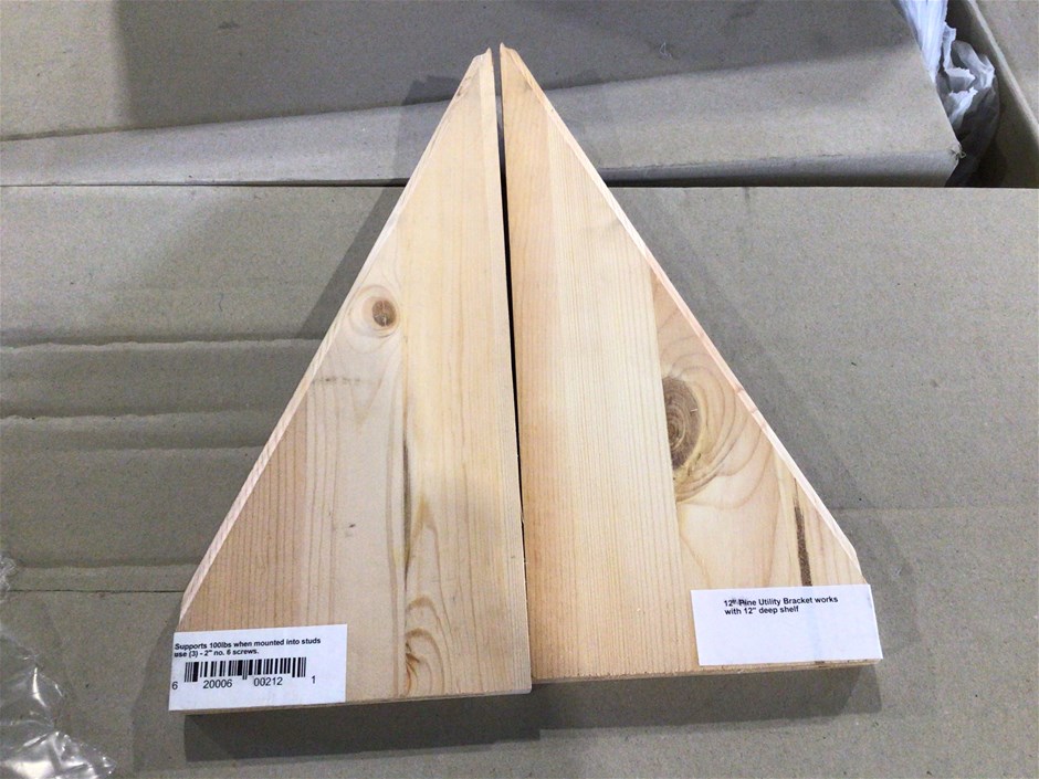 Large Qty of Pine Utility Brackets, Pallet