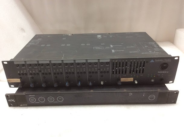 Australian Monitor MX883 Audio Mixer& AMD2200P Power Amplifier (Lot of 2)