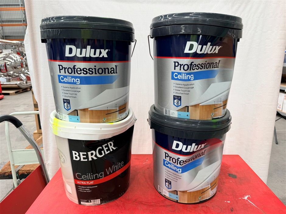 Assorted 15Lt Tins of Paint x 4