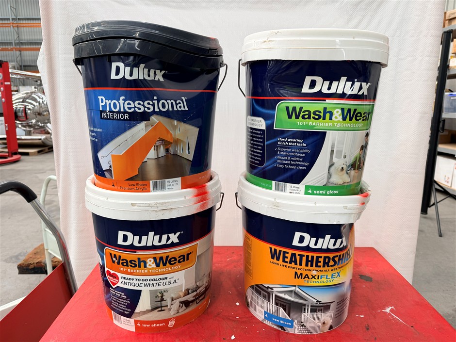Assorted 15Lt Tins of Paint  x 4