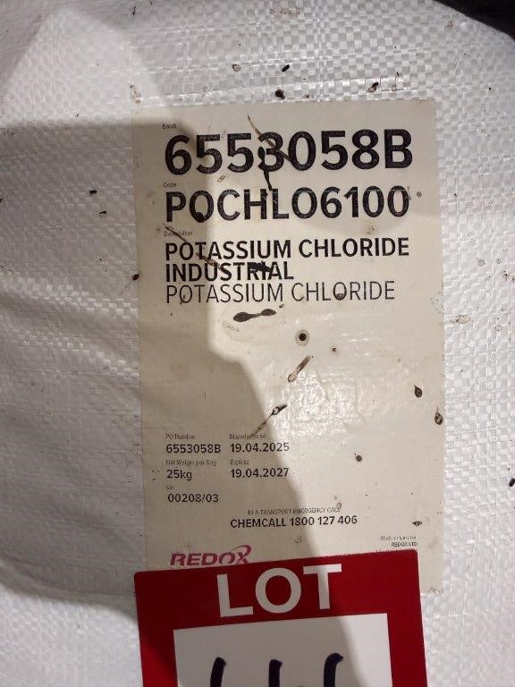 Approx. 42 x REDOX Potassium Chloride 25kg Bags