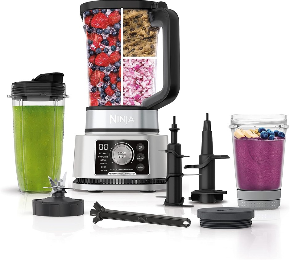 NINJA Foodi Power Blender Processor System, Silver, CB350. NB: Not in Origi
