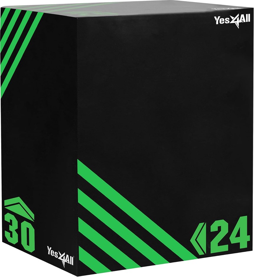 YES4ALL 3-in-1 Soft Plyo Box Non-Slip Multi-Use, 78L x 53.8W x 62.2H cm.