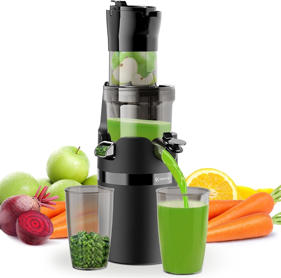 KEENRAY Masticating Juicer Machine for Whole Fruits and Vegetables, Cold Pr