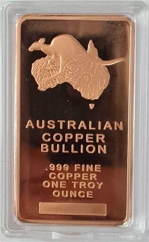 One Troy Ounce Copper  Bar Sydney
