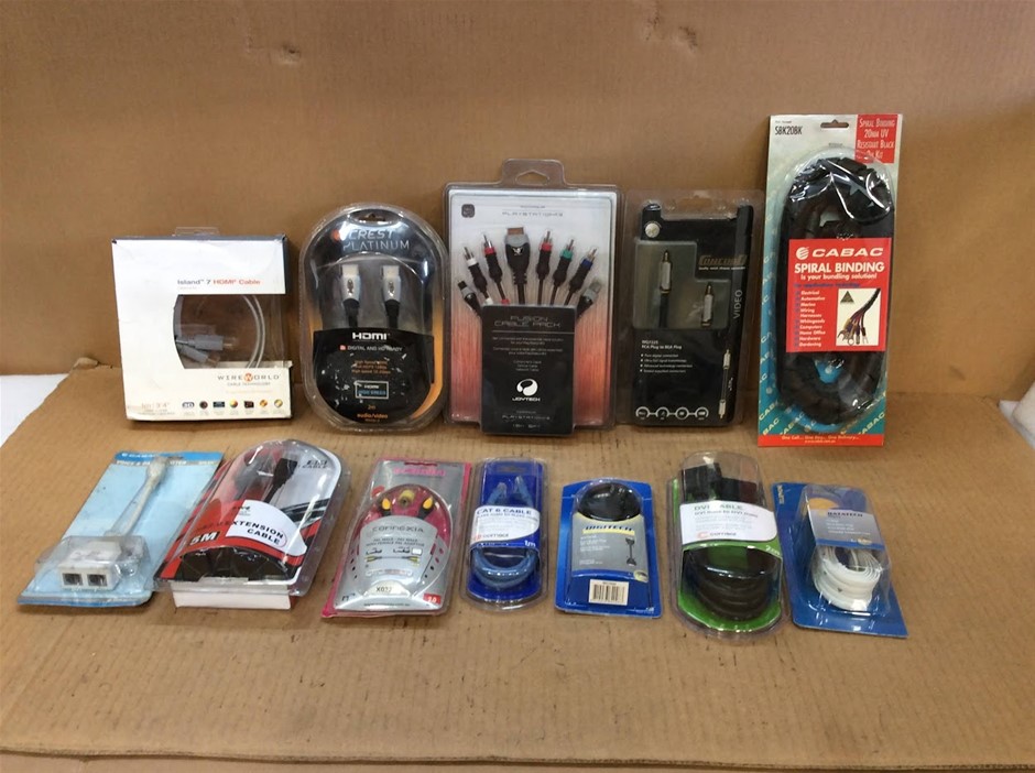 HDMI Cable AV Cable DVI Cable And Extension Cable - New (Lot of 12)