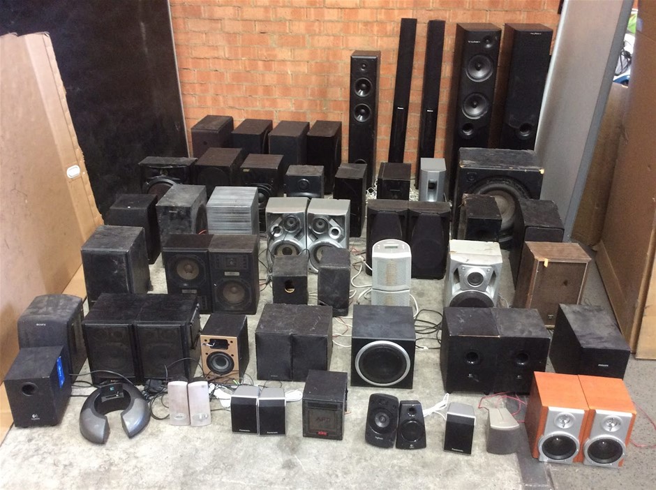 Mixed Lot of Home Audio Speakers & Subwoofers