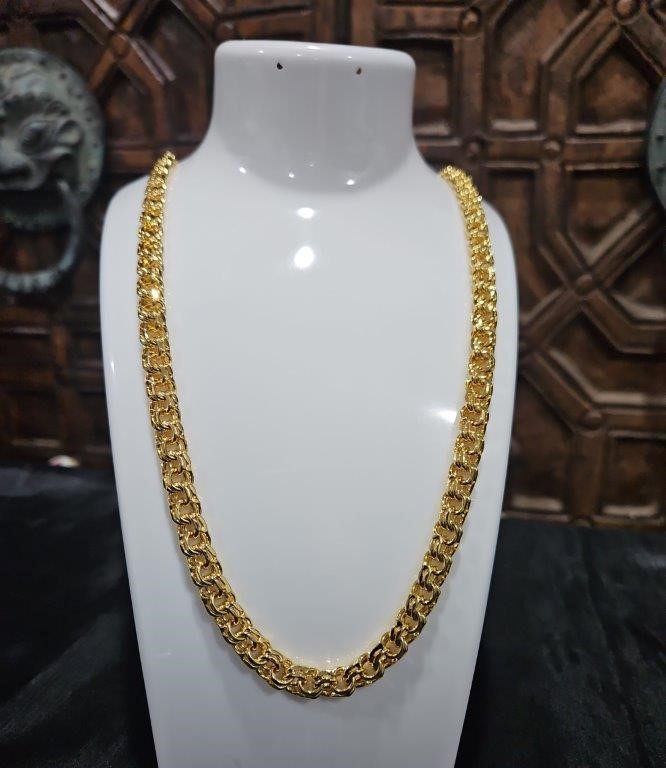 22K/Italy Gold Filled Chain -(Stamped 22K/Italy)-Warranty Quality-55cm