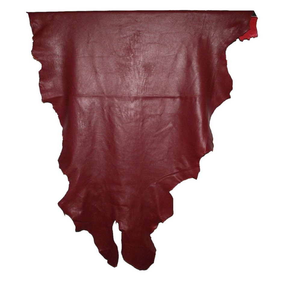 6sqft Top Grade Burgandy Nappa Lambskin Leather Hide