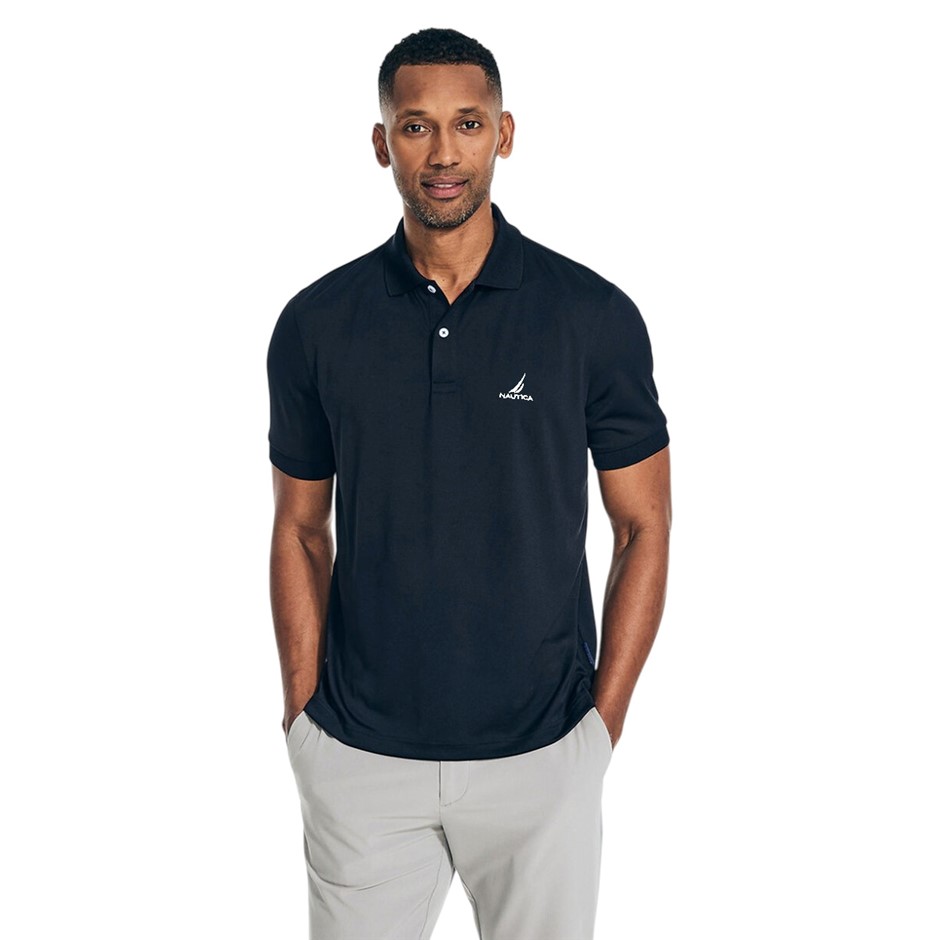 NAUTICA Men's Pique Polo, Size 2XL, 100% Cotton, Navy (4NV), K50225. Buyer