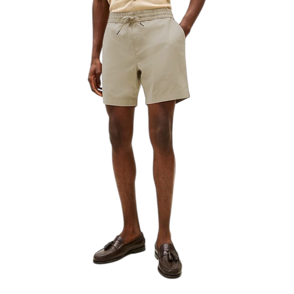 TOMMY HILFIGER Men's Victor Pull On Linen Short, Size Medium, Beige (AEG),