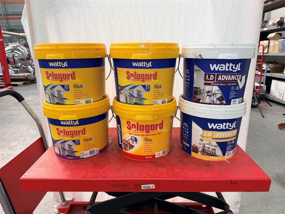 Assorted 10Lt Tins of Paint x 6