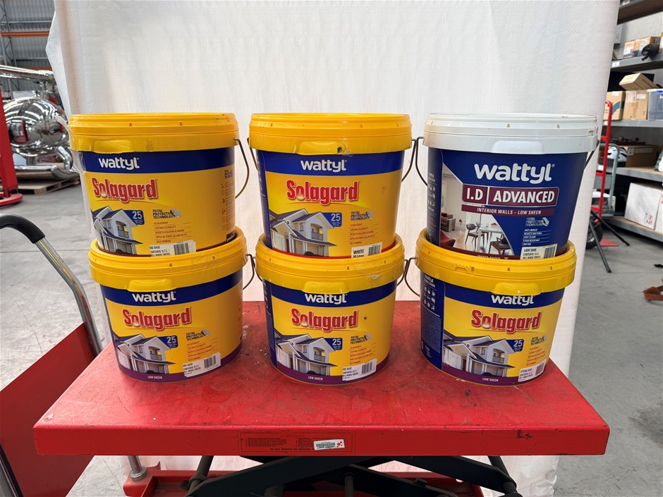 Assorted 10Lt Tins of Paint x 6