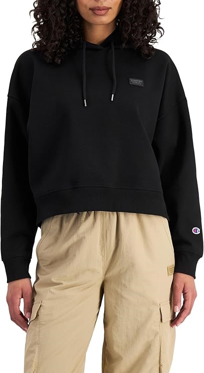 CHAMPION Women's Rochester Base Hoodie, Size XL, Black (BLK), CQQ7N. RRP: $