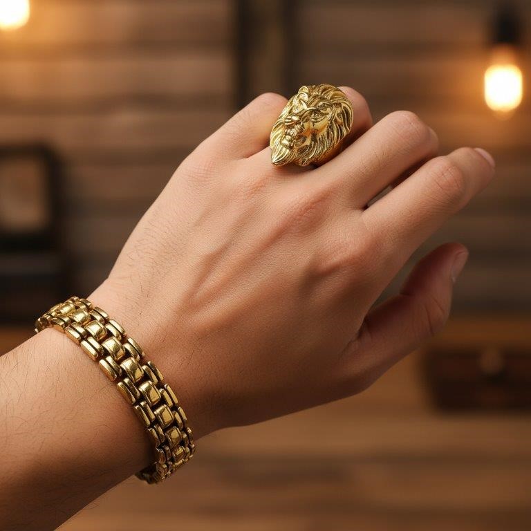 Italy Stamps 925 Silver  Hip Hop Men's Ring (Stamps)-10 US