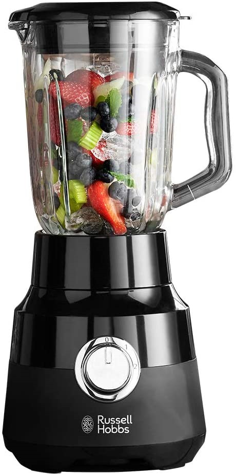 RUSSELL HOBBS Desire Glass Jug Blender, 1.5L Capacity, 650W, Matte Black, M