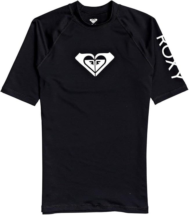 ROXY Women's Whole Hearted L/S Swim Top, Size AU S/8, Black (KVJ0), ERJWR03