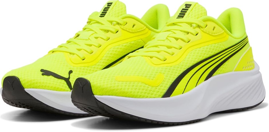PUMA Kid's Pounce Lite Junior Sneaker, US7/UK6, Yellow Alert/Black/White, 4