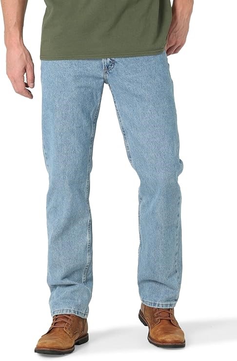 WRANGLER Authentics Men's Jeans, Size 32x38, Light Stonewash, 10ZM100LS. B