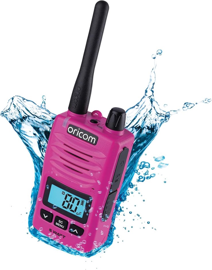 ORICOM DTX600 Waterproof IP67 5 Watt Handheld UHF CB Radio Pink - 80 Channe