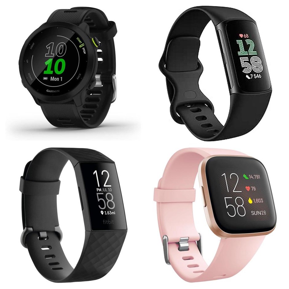 4 x Assorted Smart Watches. 1 x GARMIN Forerunner 55 Black. 1 x FITBIT Char
