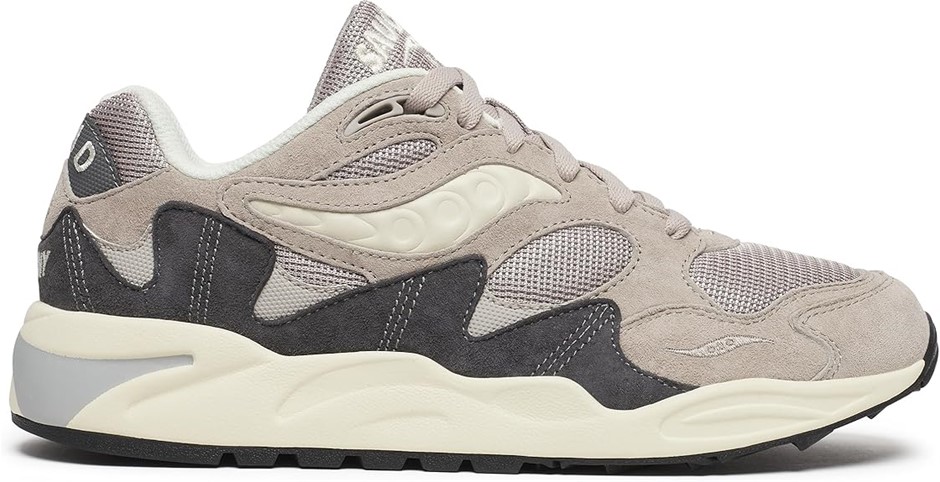 SAUCONY Unisex Grid Shadow 2 Sneaker, US M9/W10.5/EU42.5, Grey/Cream, S7077