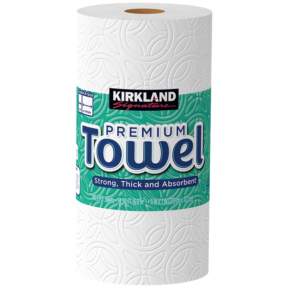 12 x SIGNATURE Premium Paper Towels, 2-Ply, 140 Sheets. N.B: Damaged packag