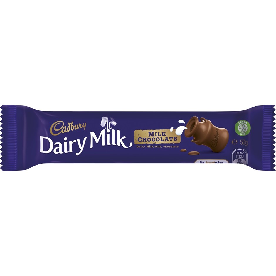 42 x CADBURY Dairy Milk Chocolate Bars, 50g.