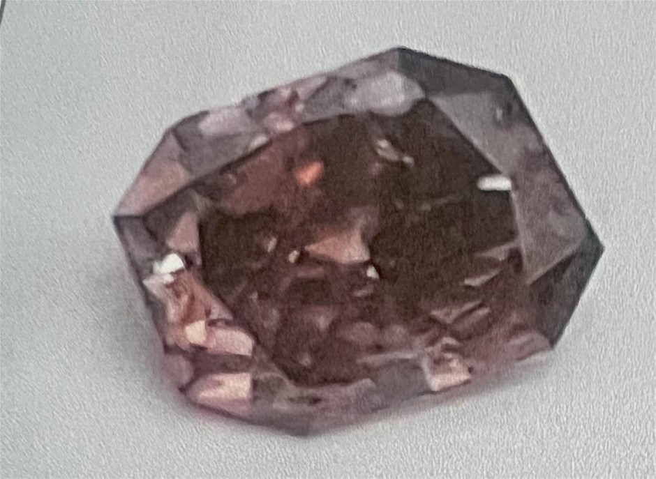 0.40 carat pink square radiant cut deep b orange pink valu: $28,560