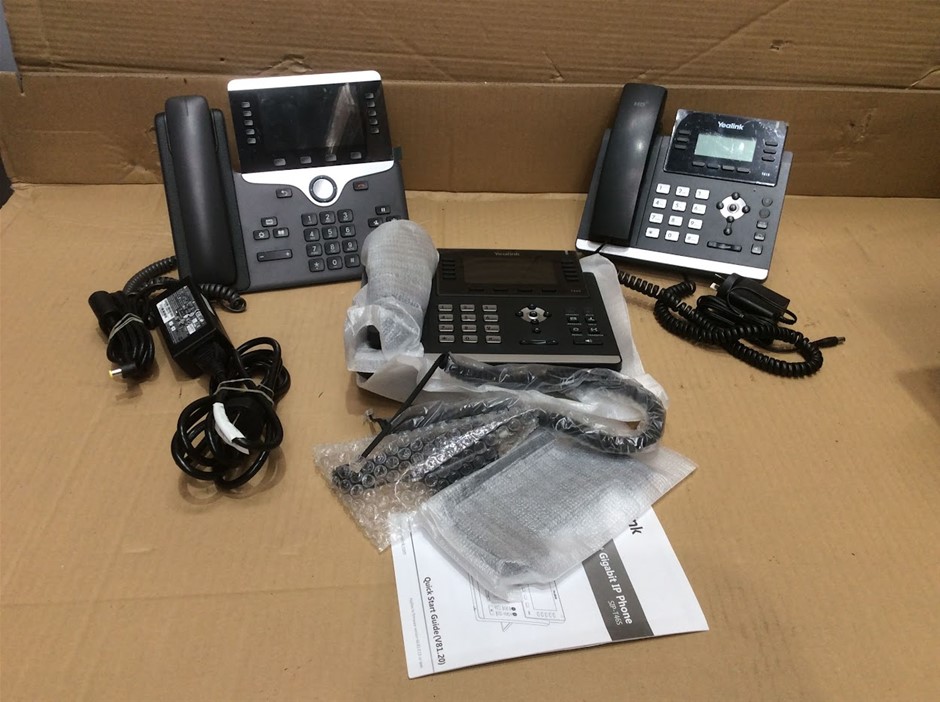 Yealink SIP-T41S / SIP-T54W / SIP-T46S IP Phone (Lot of 3)