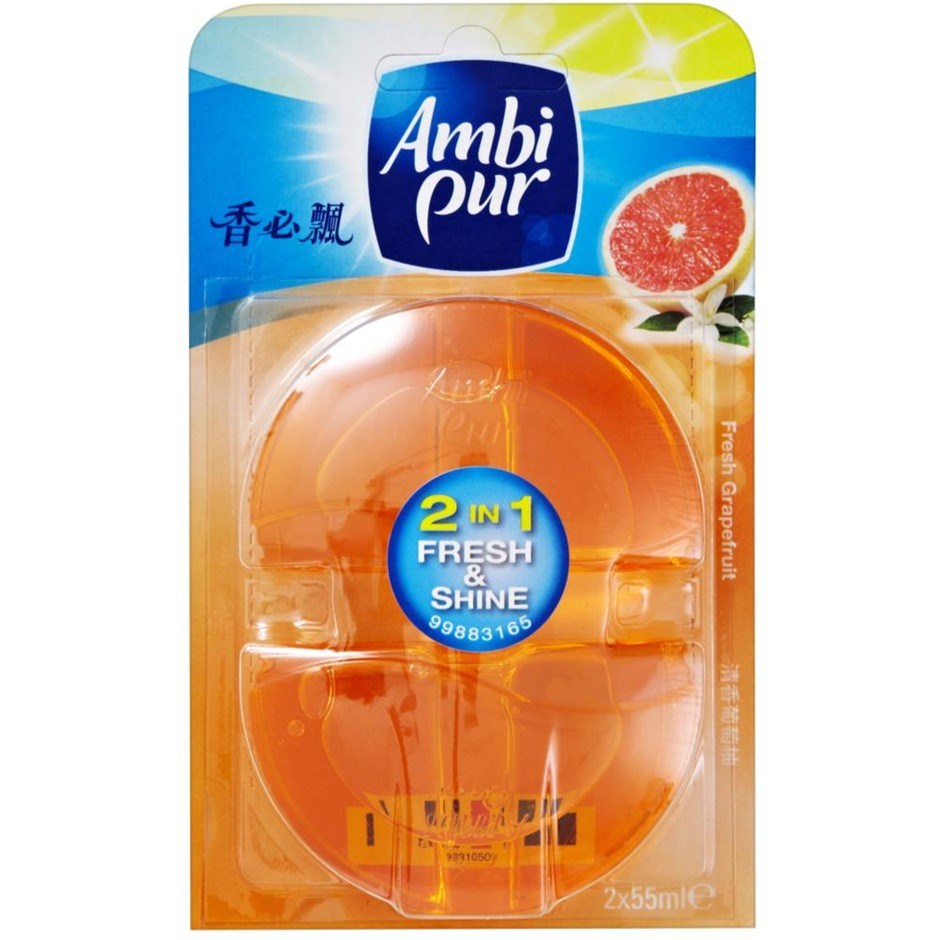 6 x Ambi Pur PK2 X 55ml Toilet Cage Refi