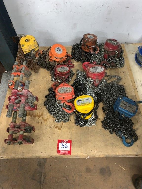 Pallet of 1 Tonne chain hoists