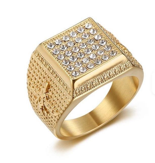 Italy 925 Silver Hip Hop Men's Ring (Stamps)-10 US