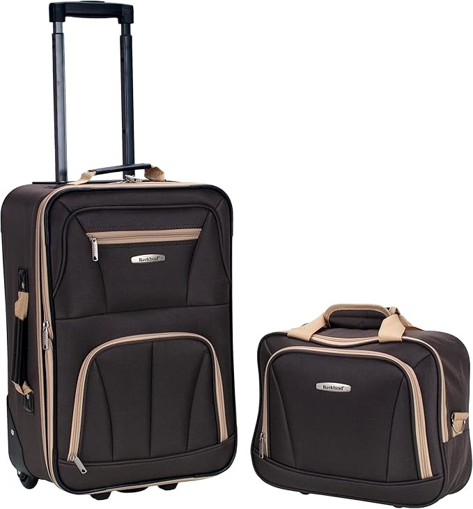 ROCKLAND Luggage 2-Piece Set, Brown, One Size