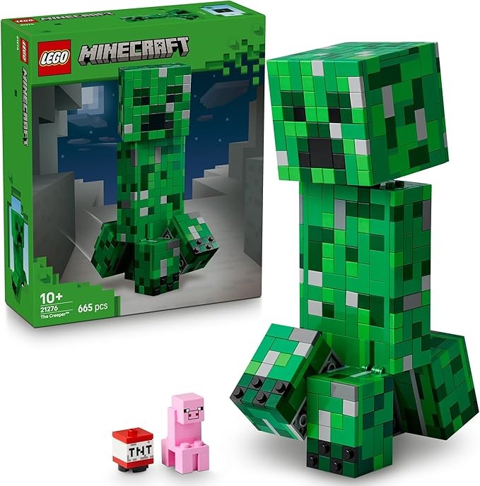 LEGO Minecraft The Creeper (665 pcs) Gamer Decor, Creative Action Figure Bu