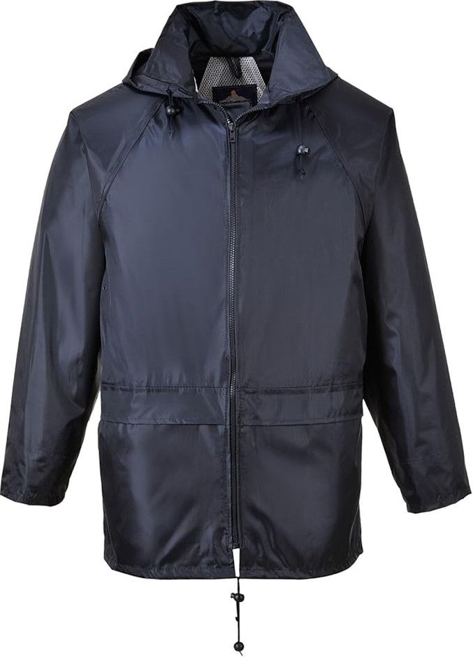 PORTWEST S440 Men's Lightweight Waterproof Classic Rain Jacket Navy, XL