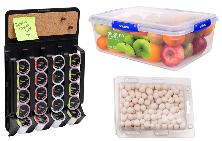 BUNDLE of 3: SISTEMA KLIP IT PLUS 7.5L Rectangle Food Storage Container + M