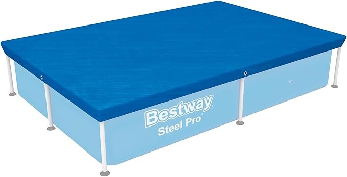 BESTWAY Polyethylene Tarpaulin 224 x 154 cm Blue Square. NB: Box has slight