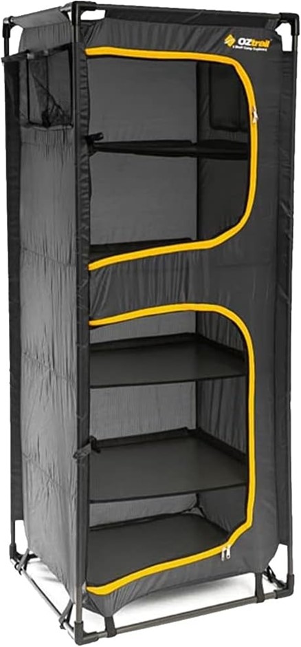 OZTRAIL 5 Shelf Storage Camping Folding Cupboard.