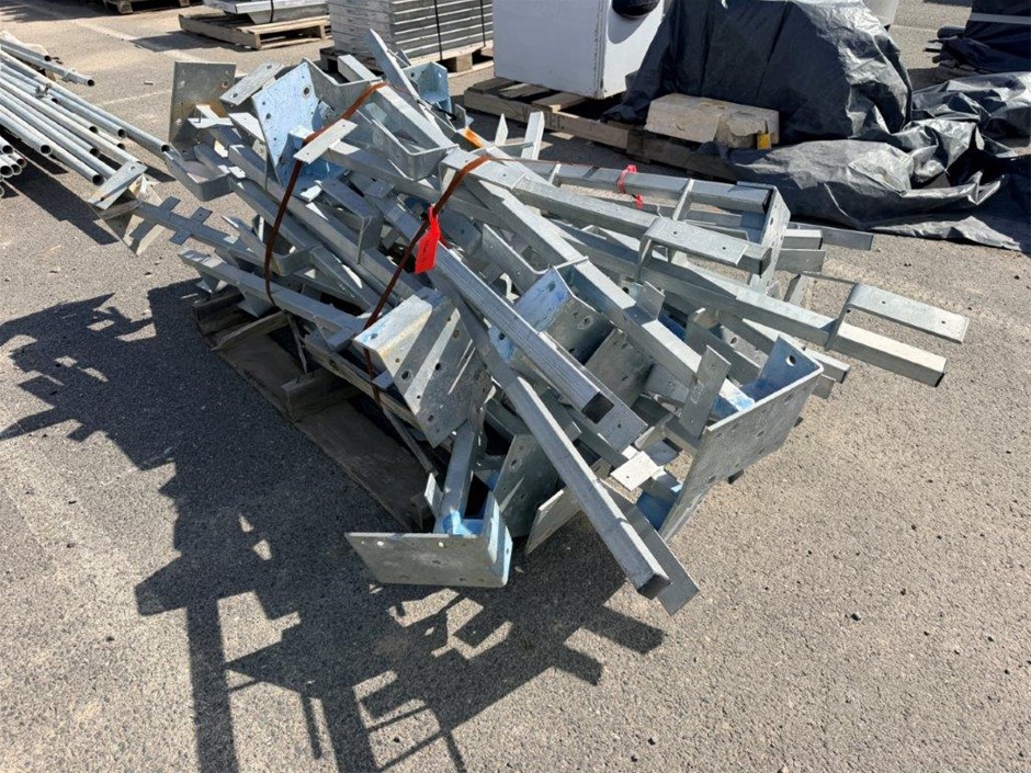 Pallet Of Assorted Steel Railing Components