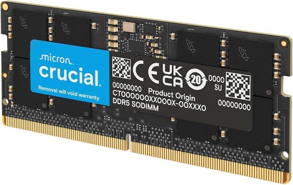 Crucial DDR5 SODIMM 5600MHz CL46 Notebook Laptop RAM Memory, 16GB
