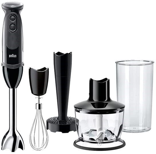 BRAUN MultiQuick 5 Vario Hand Blender, 1000W, 21 Speed Settings, Black.