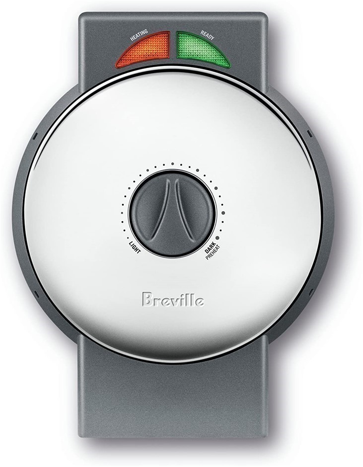 BREVILLE Waffle Maker, Brushed Stainless Steel, Model: BWM250BSS.