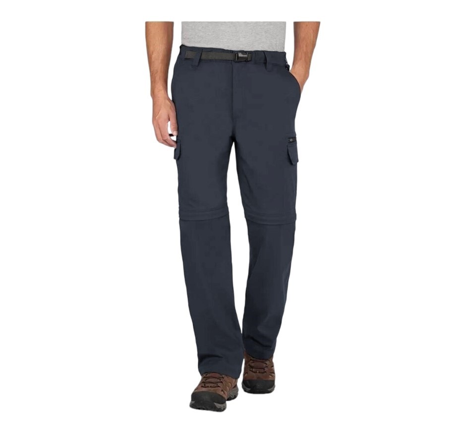 RIDGE POINT Men's Convertible Pants, Size XL (Length 32"), Cotton/Nylon, Na