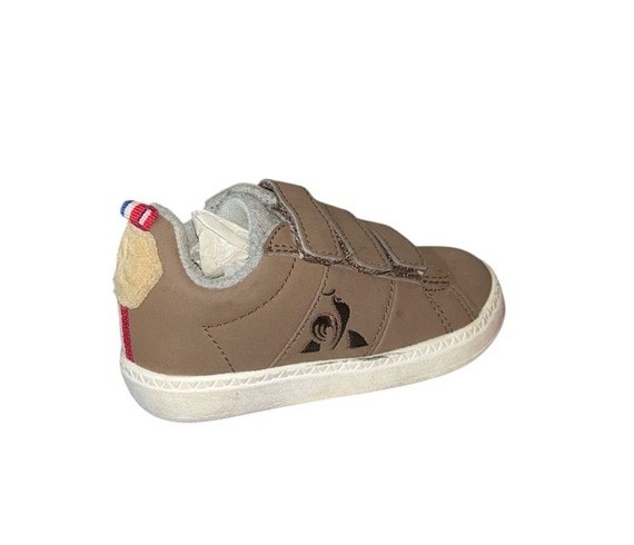 Kid's LE COQ SPORTIF Court Classic Trainers (Brown)(Size: 22, UK 5, US 5.5)