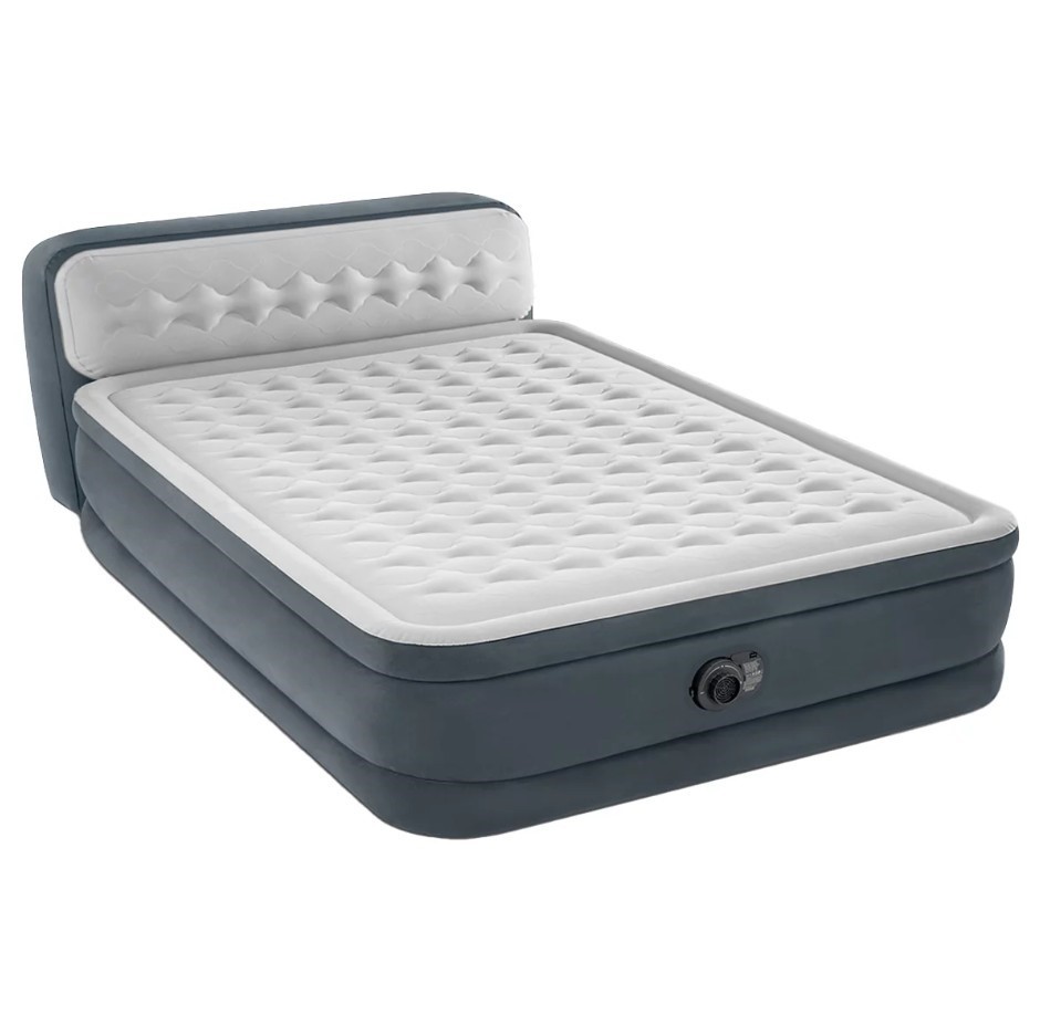 INTEX Dura Beam Deluxe Queen Ultra Plush Headboard Airbed w/ Internal Pump.