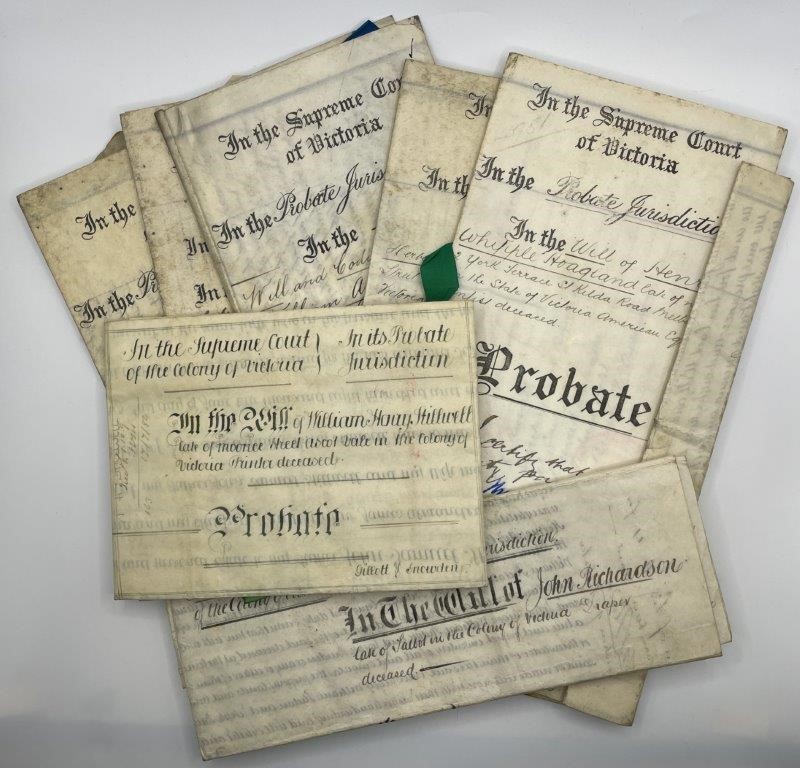 8 x Asstd Probates issued by the Supreme Court of Victoria