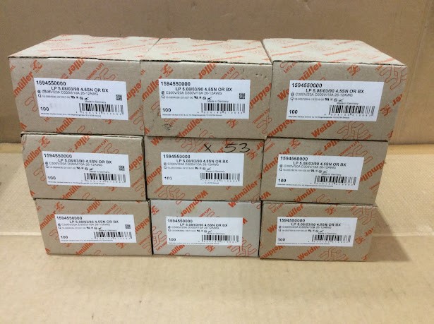 Weidmuller 1594550000 LP 5.08/03/90 4.5SN OR BX Terminal Blocks New