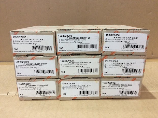Weidmuller 1592820000 LP 5.08/02/90 3.2SN OR BX Terminal Blocks New
