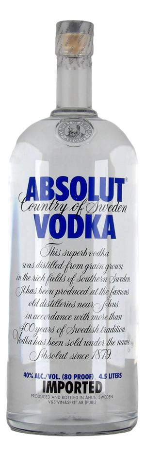 Absolut Vodka (1x 4.5L)Sweden
